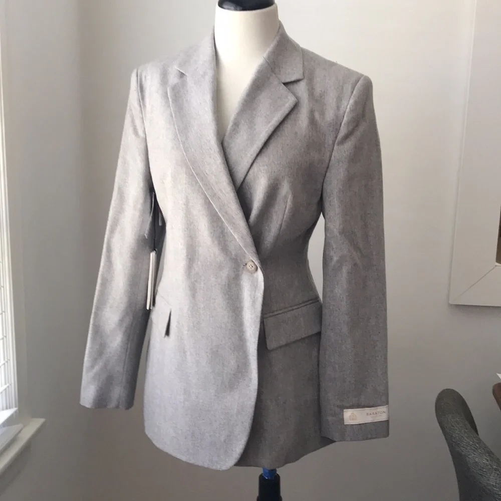 Babaton Gray Blazer Sophisticated Suit Jacket - Picture 2 of 7